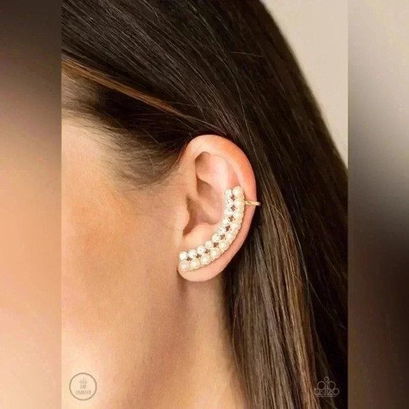 paparazzi Jewelry - Doubled Down on Dazzle Gold Earrings